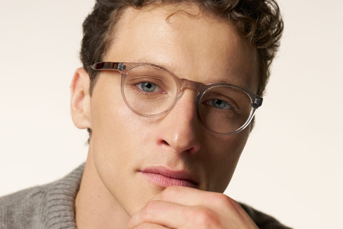 XAV – Lunette Ronde CHAMPAGNE CRISTAL CLAIR pour Femme, Homme, Mixte