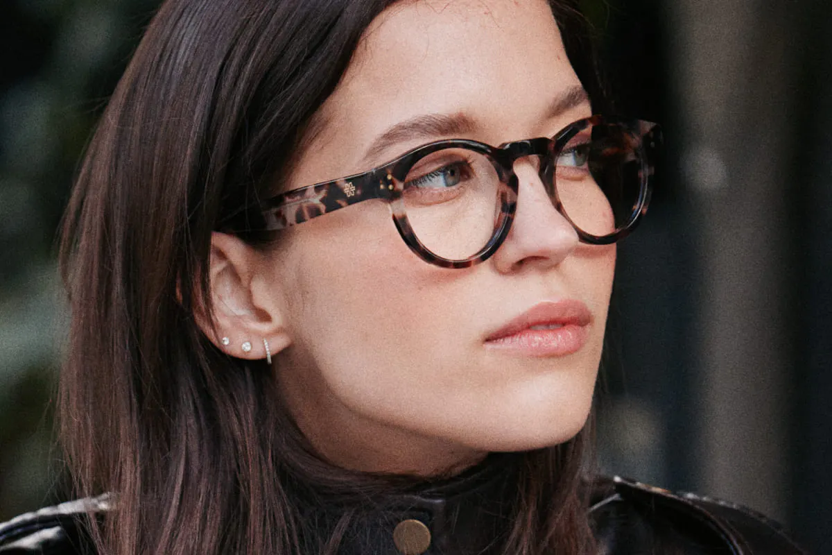 KENDALL – Lunette Ronde ECAILLE ROSE MILKY pour Femme