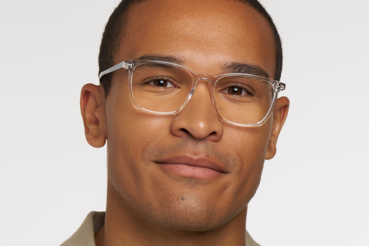 MARC – Lunette Rectangle TRANSLUCIDE NOIR pour Homme