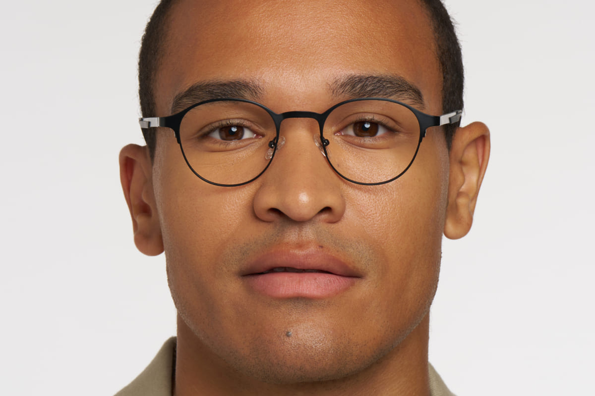 ROMAIN – Lunette Ronde NOIR MAT pour Homme