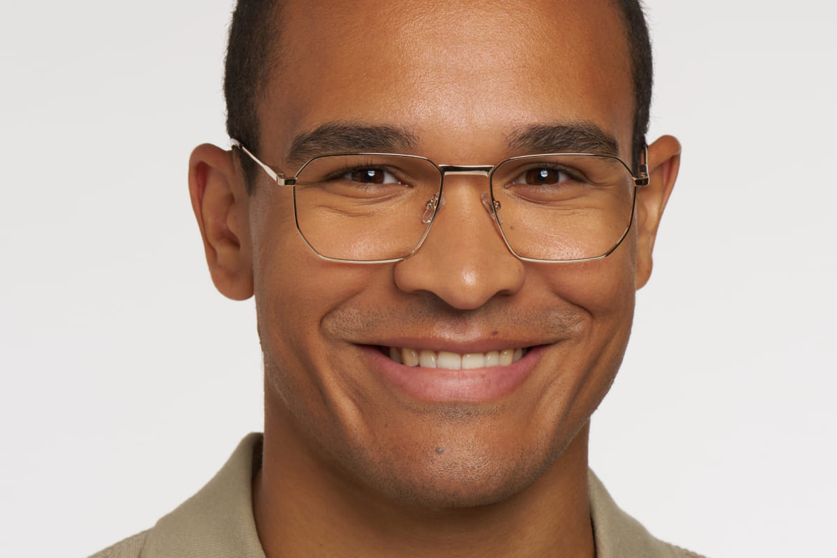 NILS L – Lunette Rectangle OR BRILLANT pour Homme