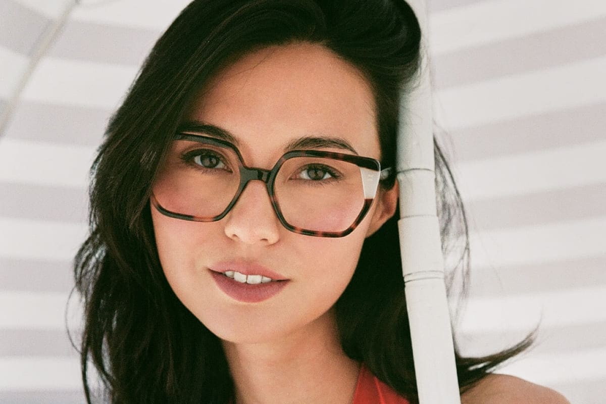 ODILE – Lunette Carré ECAILLE FONCEE BLANC MILKY pour Femme