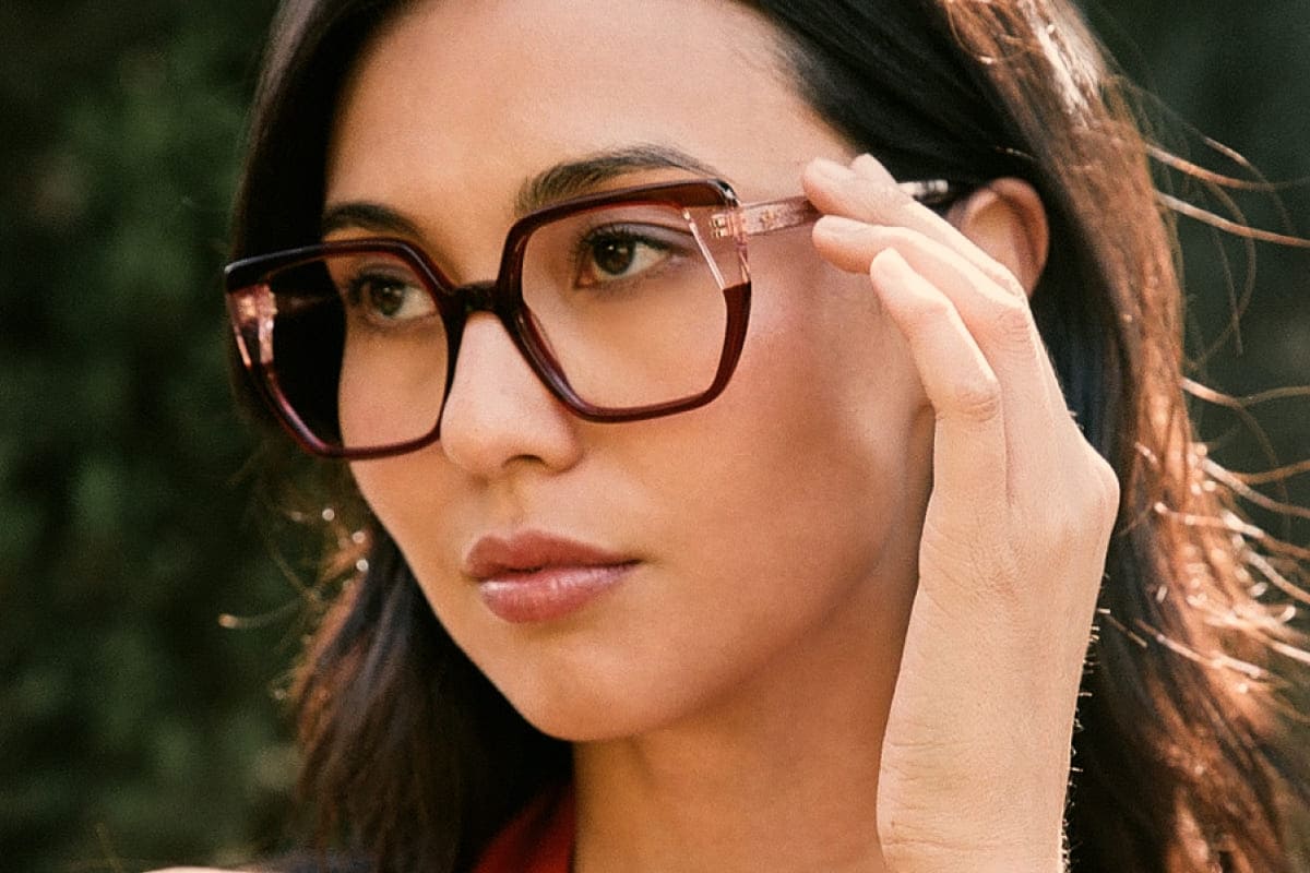 ODILE – Lunette Carré ROUGE CRISTAL ROSE CRISTAL pour Femme