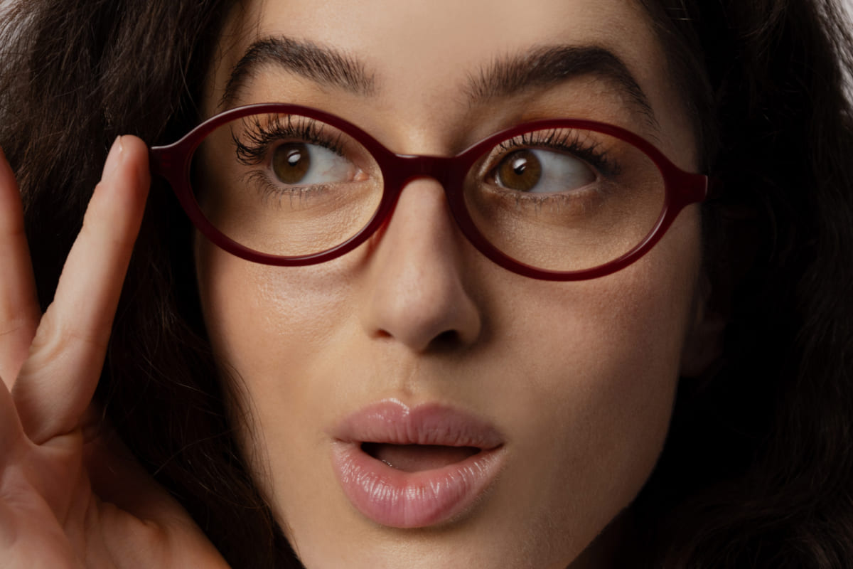 THI – Lunette Ronde BORDEAUX PLEIN pour Femme