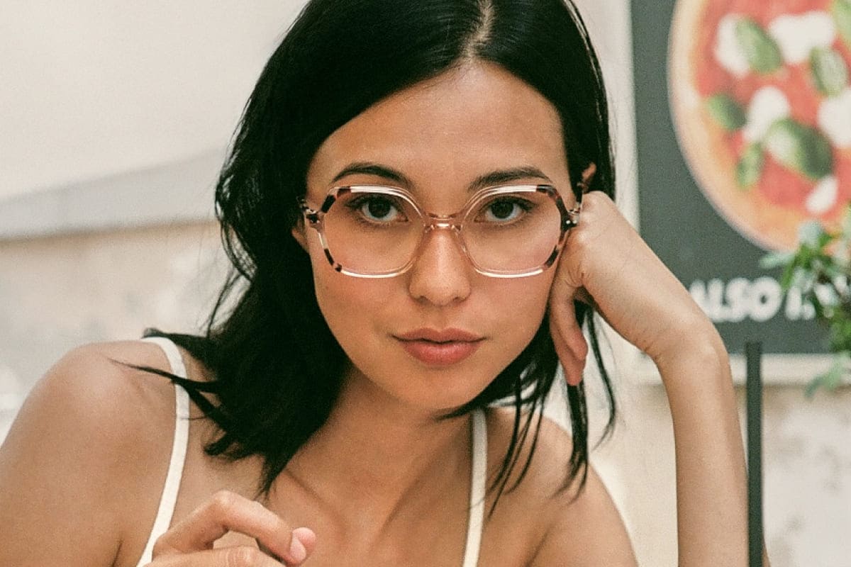 MELODY – Lunette Carré ROSE CRISTAL ÉCAILLE ROSE pour Femme