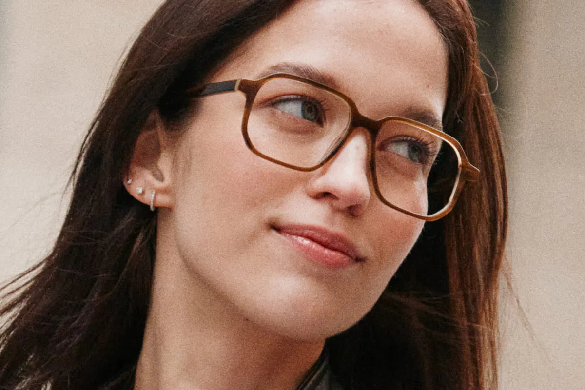 FRANTZ – Lunette Carré CORNE STRIEE pour Homme