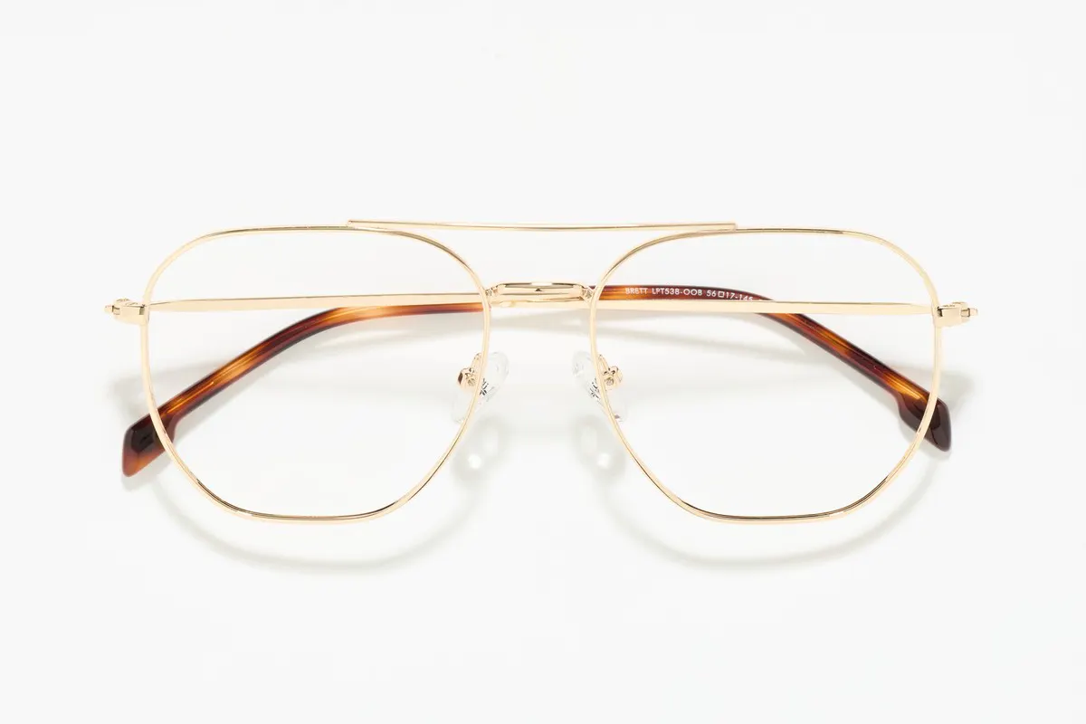 BRETT – Lunette Aviateur OR BRILLANT pour Homme