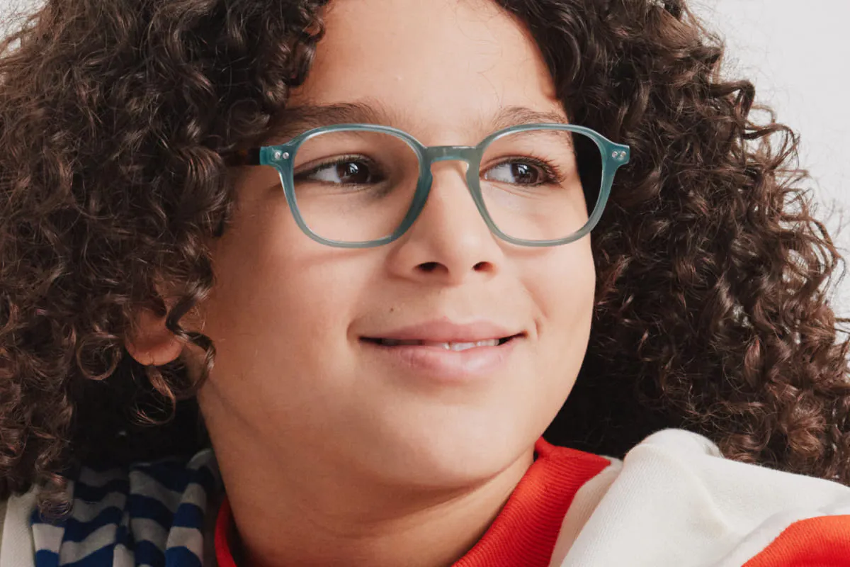 ARNOLD – Lunette Carré MILKY BLEU VERT ECAILLE FONCEE pour Enfant