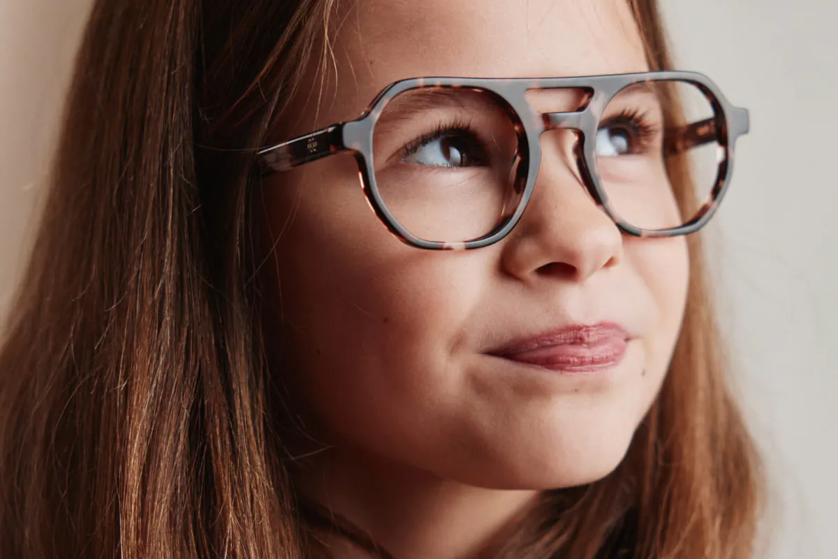 FREDDIE – Lunette Aviator ECAILLE ROSE MILKY pour Enfant