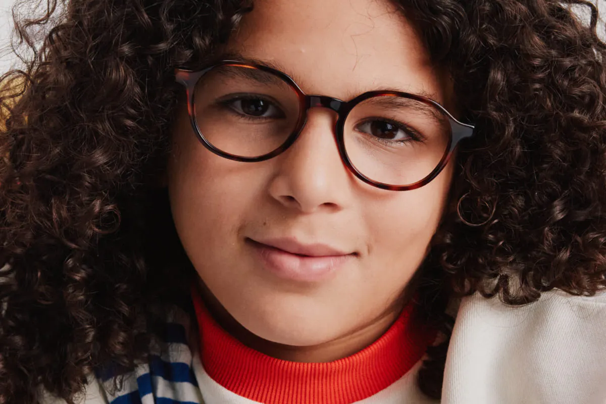 IWAN – Lunette Ronde ECAILLE FONCEE VERT TRANSLU pour Enfant