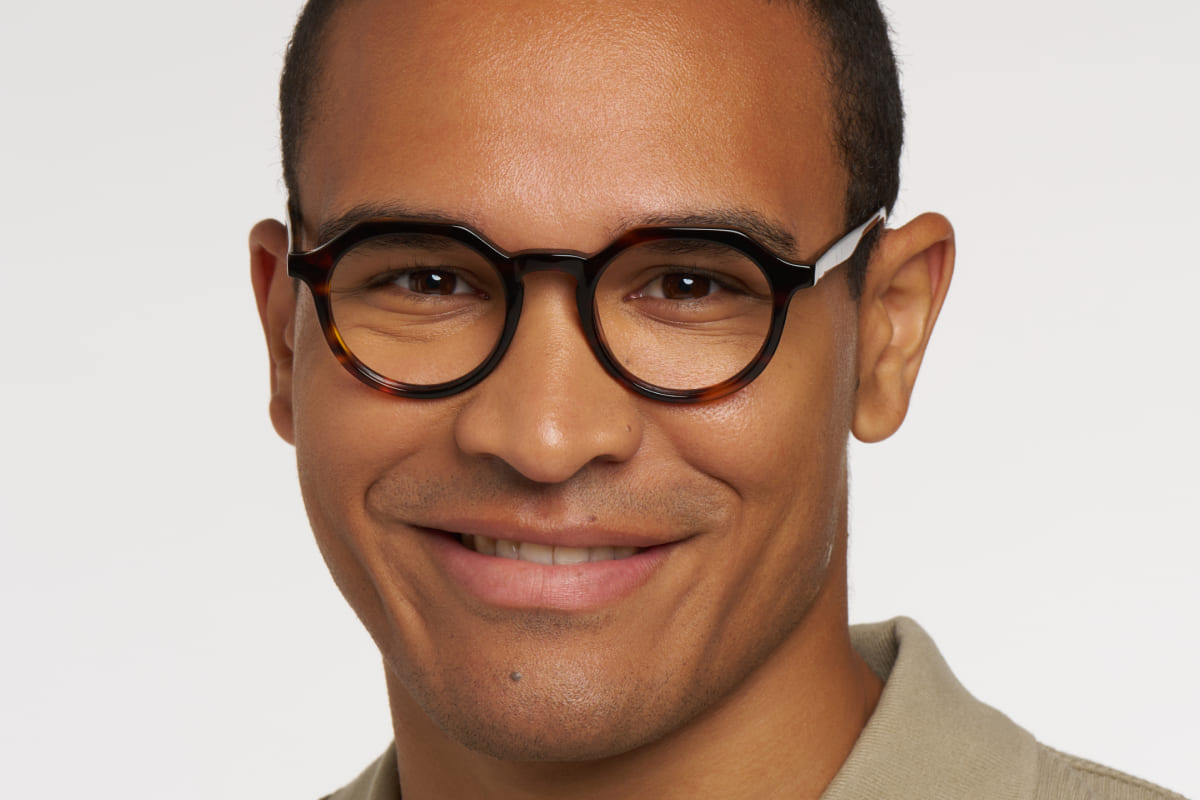 JIM – Lunette Ronde ECAILLE BRUN ORANGE BASIC pour Mixte, Femme, Homme