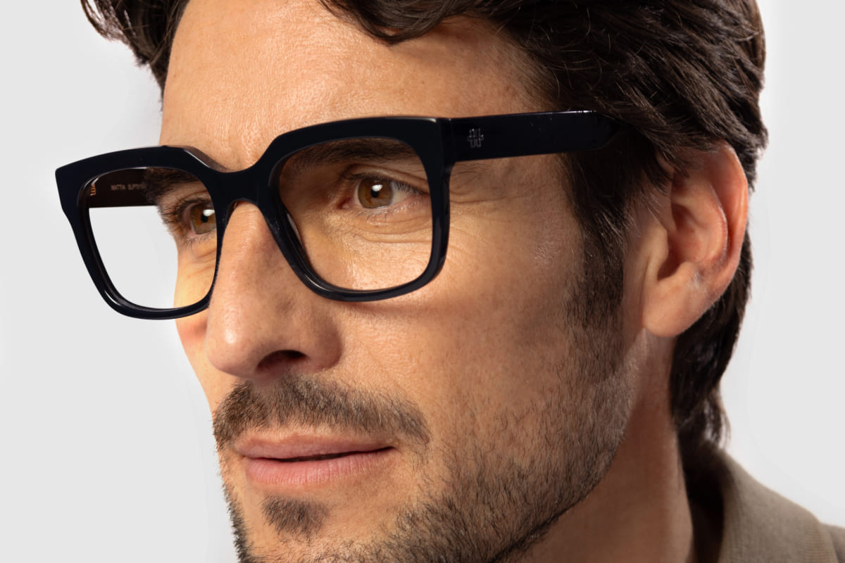 MATTIA – Lunette Carré MARINE PLEIN pour Homme
