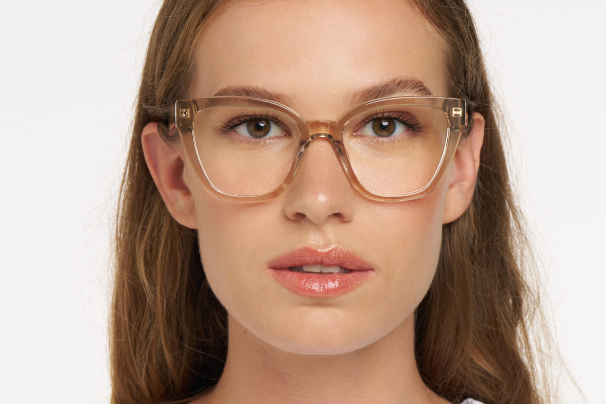 KATTY – Lunette Papillon TRANSPARENT CHAMPAGNE pour Femme