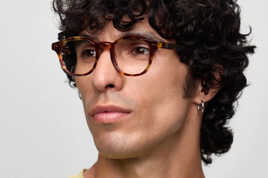 DAVID – Lunette Carré ECAILLE MIEL pour Homme