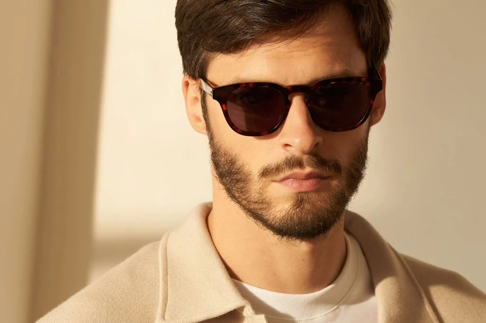 BARRY – Lunette Rectangle ECAILLE JAUNE MILKY pour Mixte, Femme, Homme