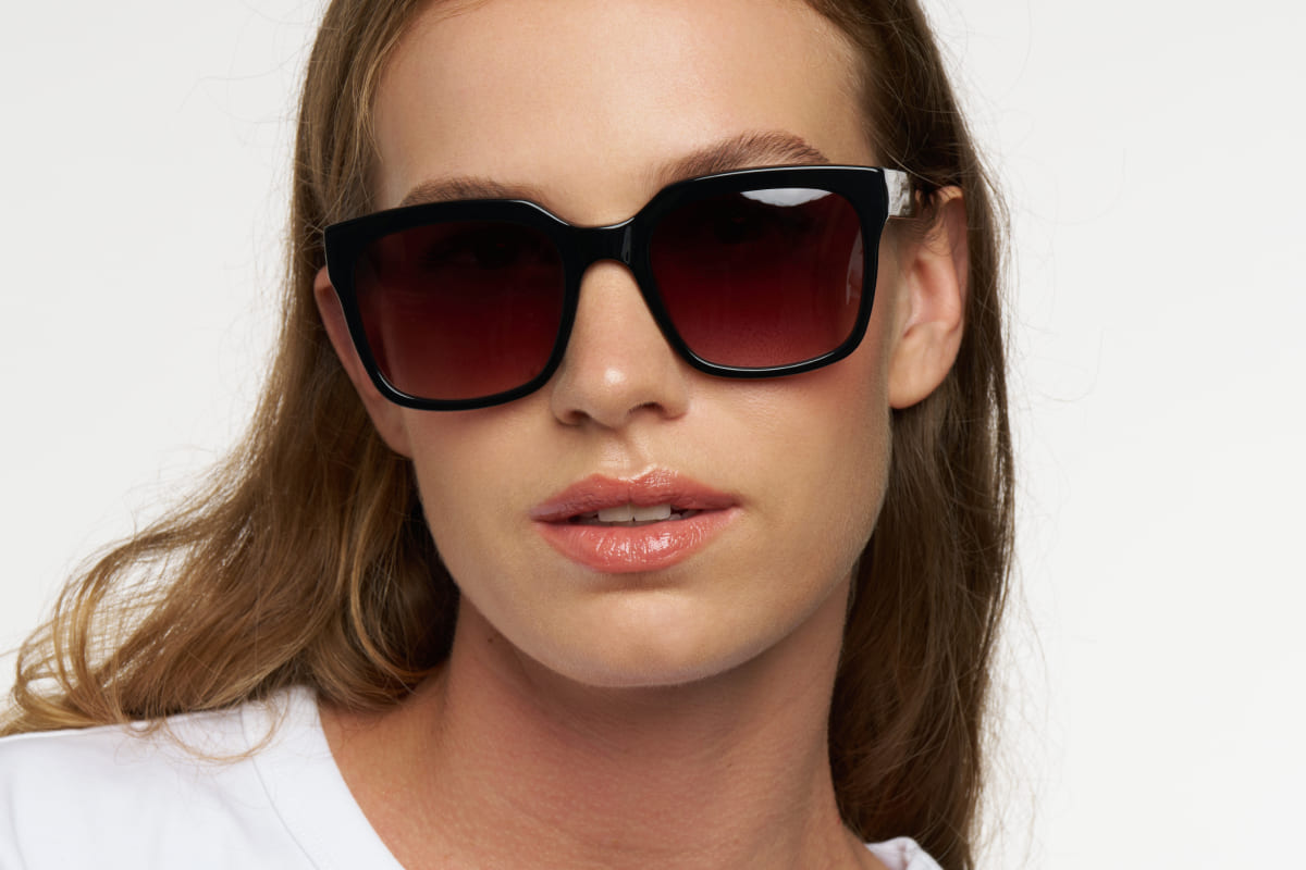 MATTIA – Lunette Carré NOIR pour Mixte, Femme, Homme