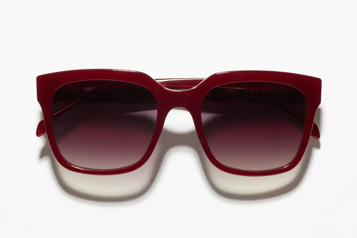 MATTIA – Lunette Carré BORDEAUX pour Femme