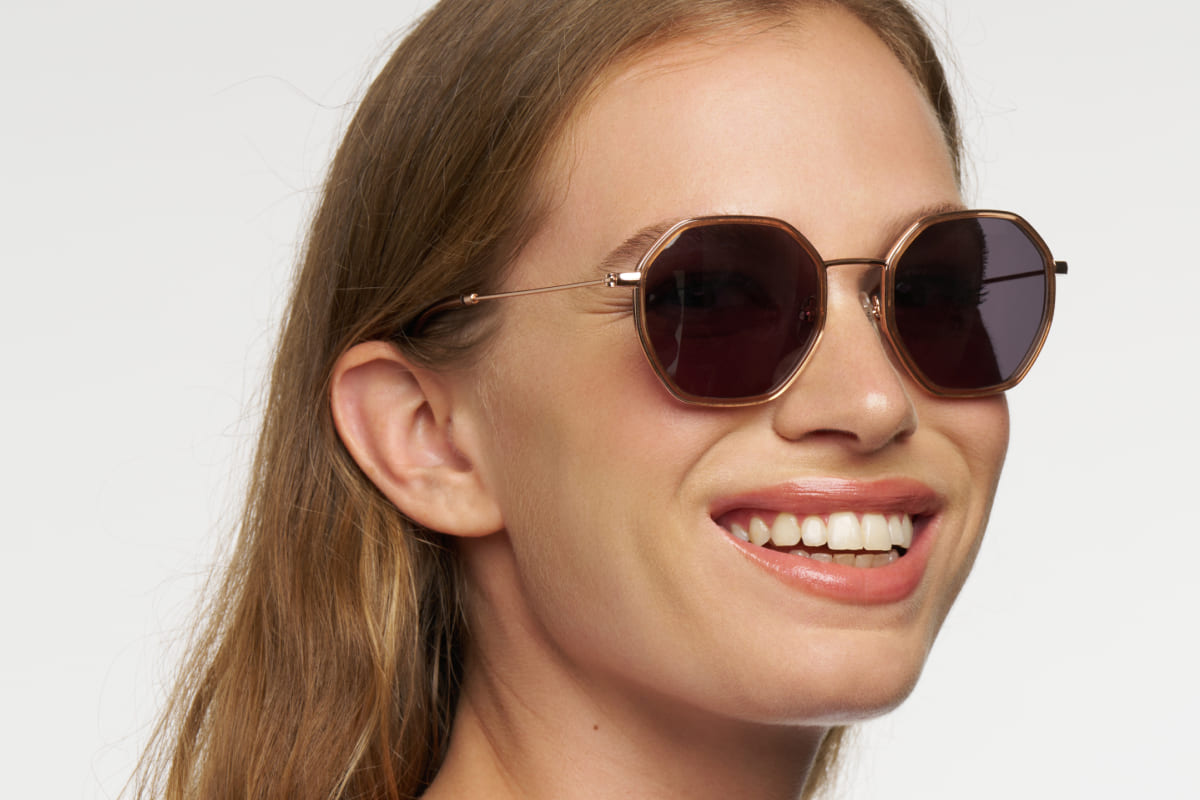 BILLIE – Lunette Ronde - ROSE CRYSTAL pour Femme