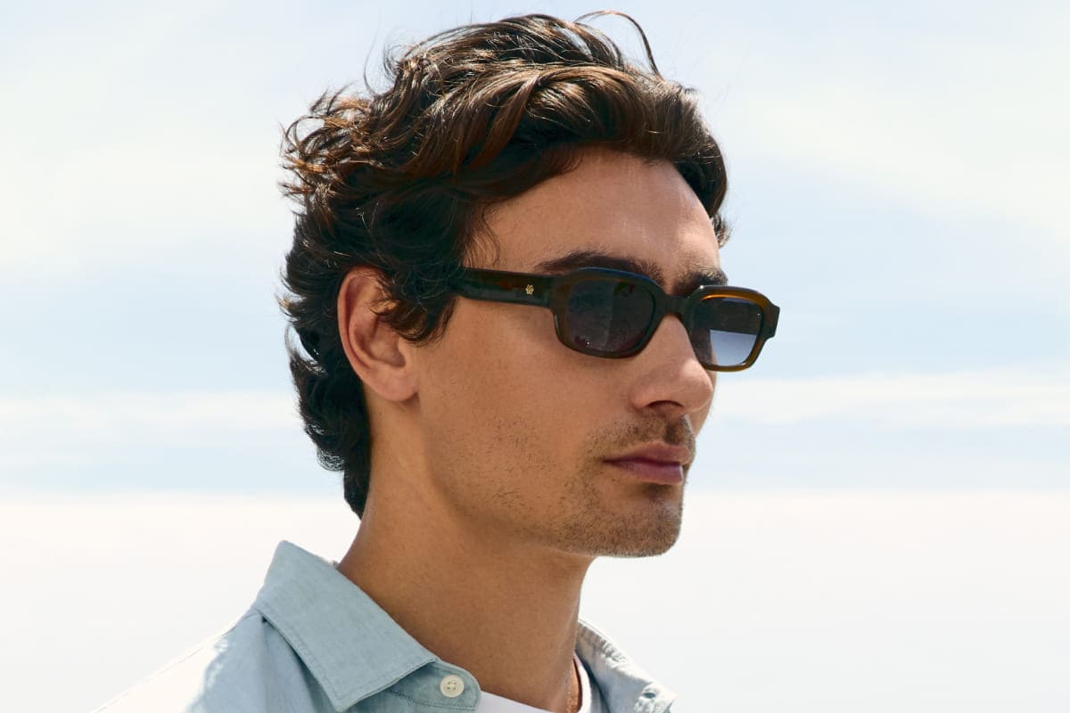 NAEL BRUN – Lunette Rectangle BRUN  pour Homme