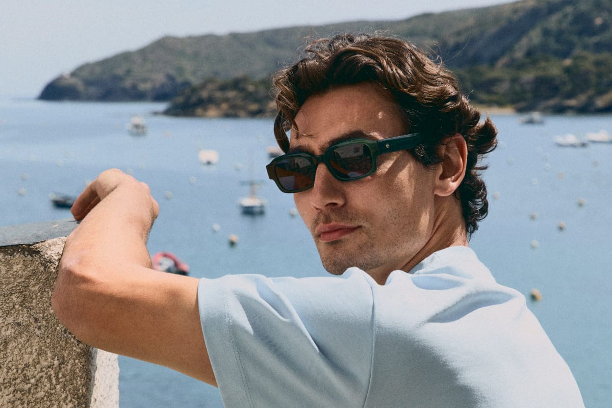 NAEL VERT – Lunette Rectangle VERT pour Homme