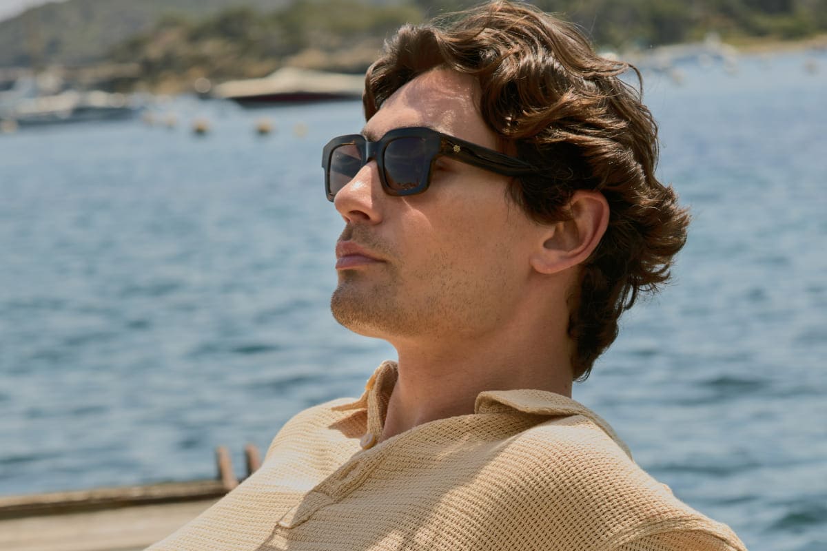 TOMER BRUN – Lunette Rectangle BRUN  pour Homme