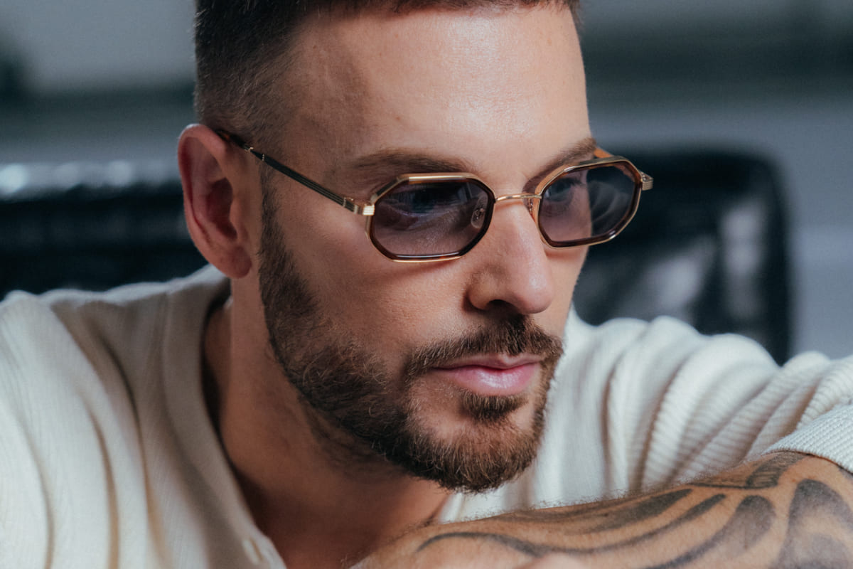 KENITO – Lunette Rectangle ECAILLE  pour Homme