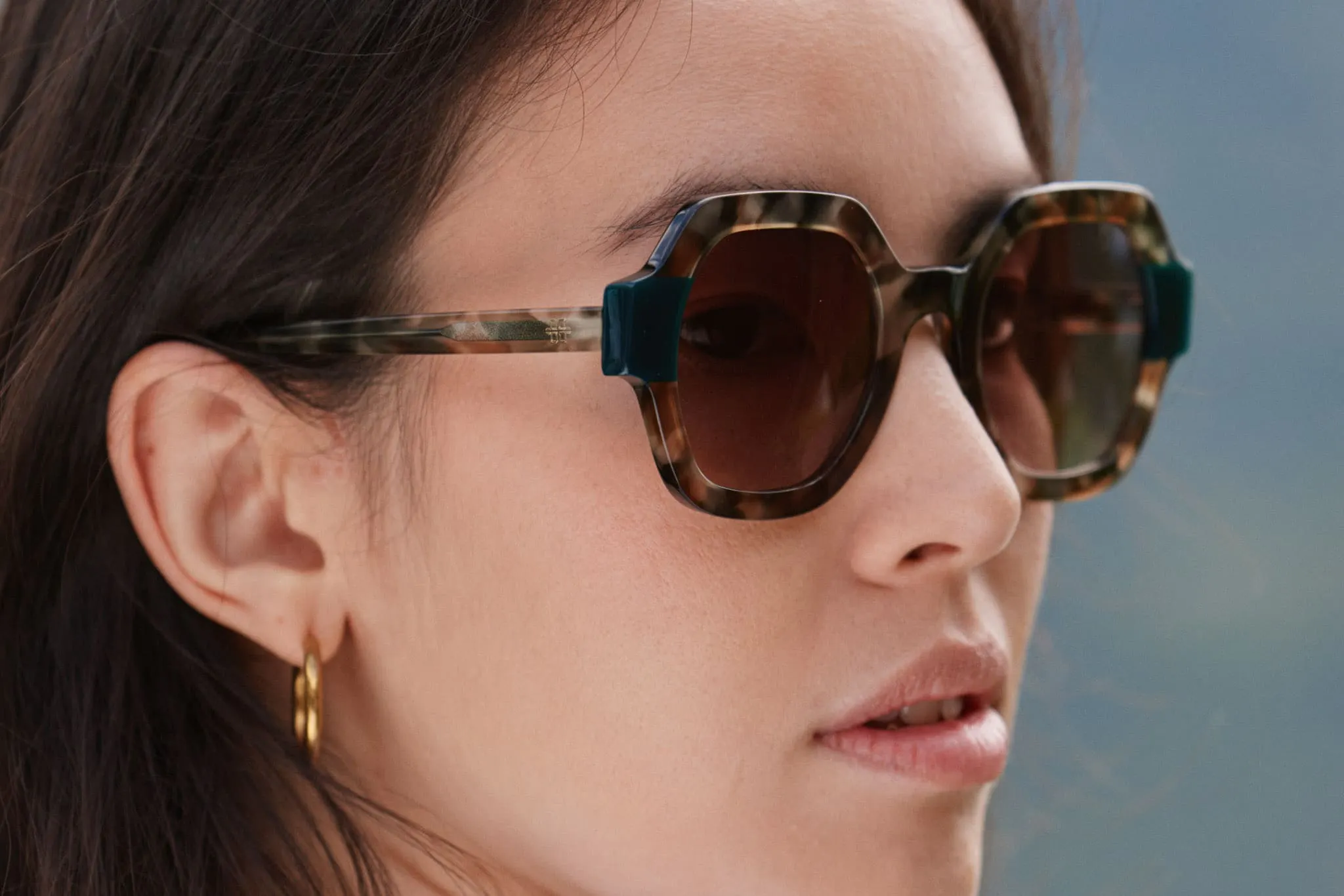 PHOEBE – Lunette Carré VERT pour Femme