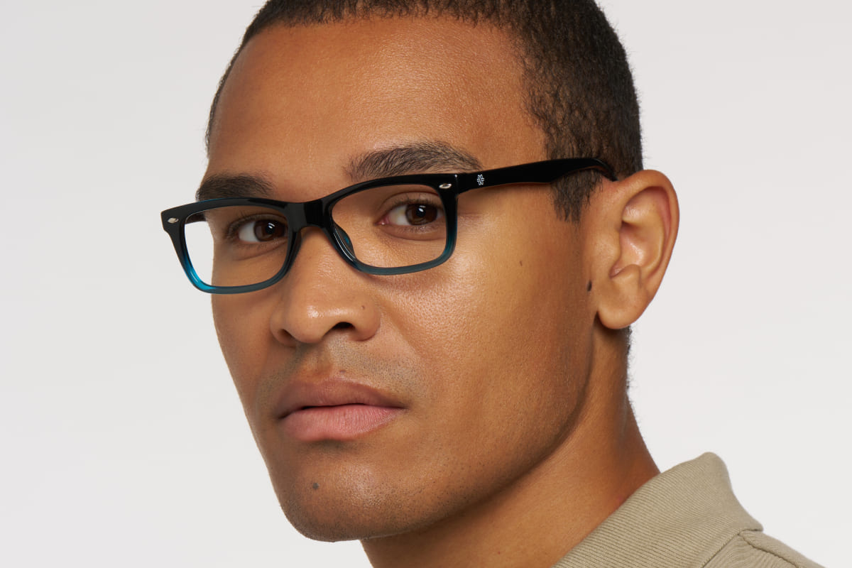TURBIGO – Lunette Rectangle BLEU FONCE DEGRADE pour Homme